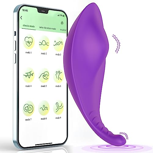 Wearable Clitoral G Spot Vibrator Sex Toys for Women, APP Control Vibrating Panties Panty Vibrator for Clitoris Vagina Stimulation, 10 Vibration Modes Rose Vibrator Redeeming Love