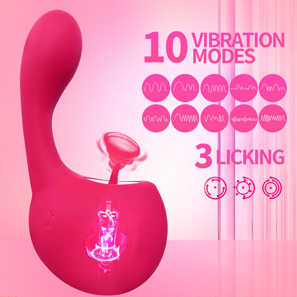 Powerful Clitoral Tongue lick Dildo Vibrator for Women Tongue Licking Couple Toy