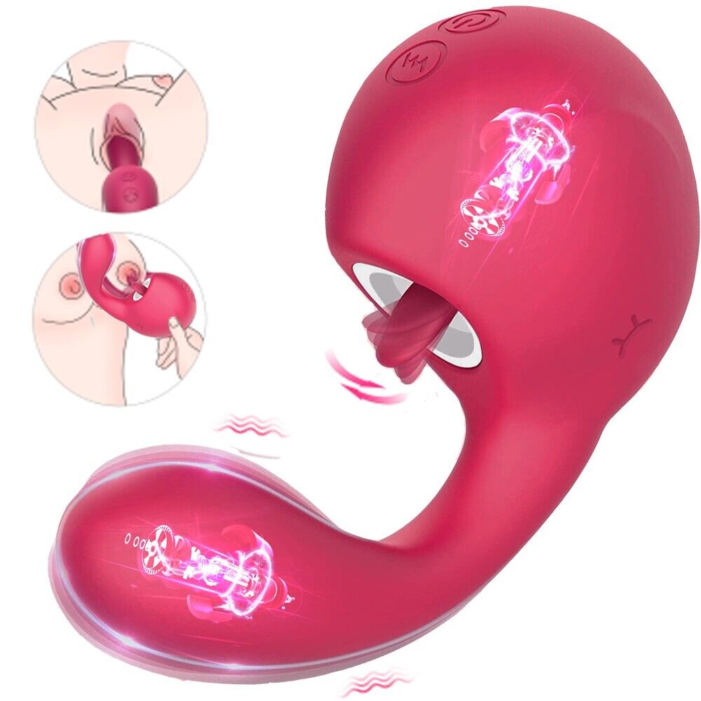 Powerful Clitoral Tongue lick Dildo Vibrator for Women Tongue Licking Couple Toy