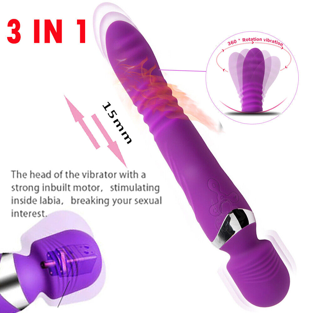 Realistic Thrusting Dildo Vibrator for Women 10 inch Heating Rotating Vibrating