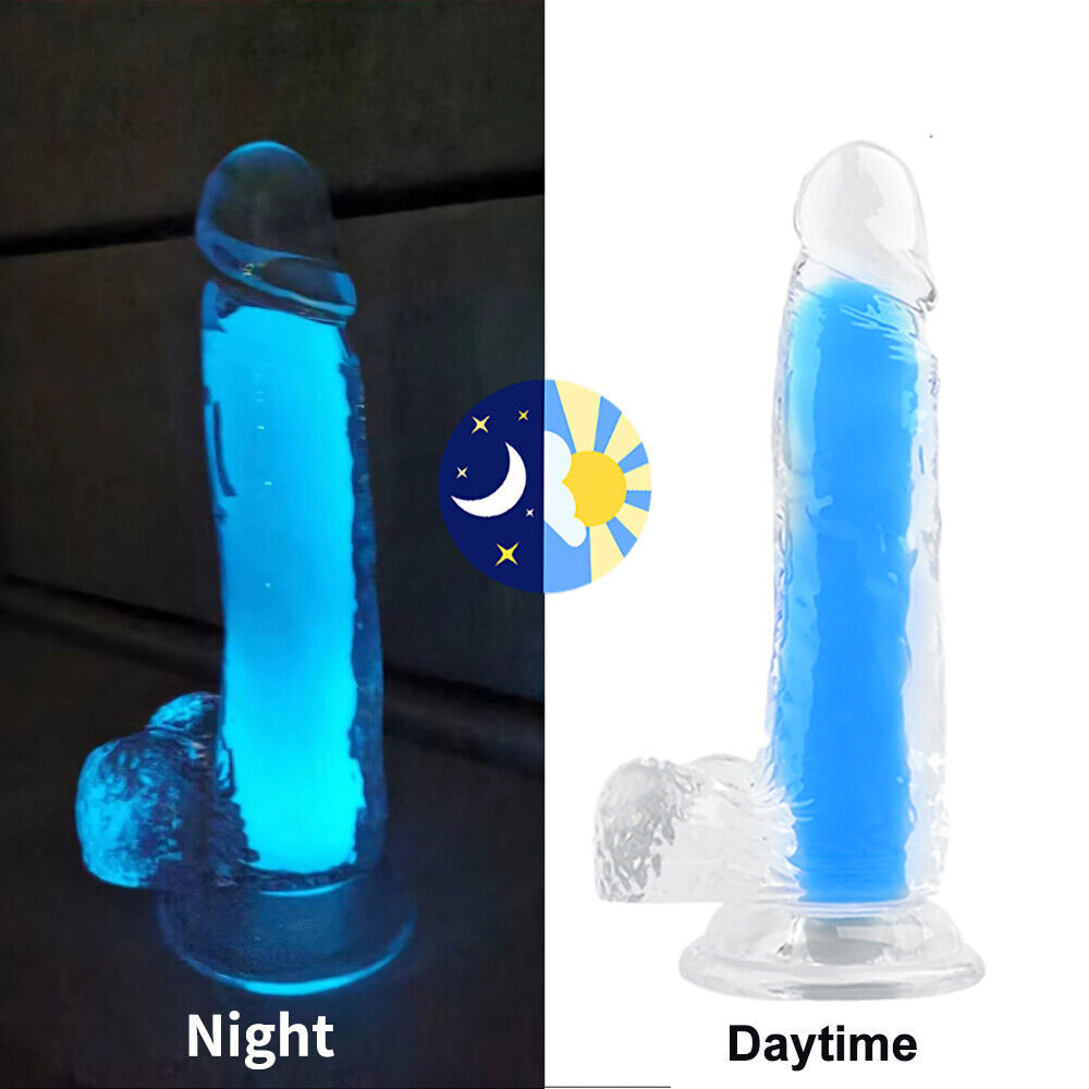 Glow Dildo for Women & Men Personal Massager with Suction Cup, Adult Toys
