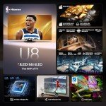Hisense 55" Class U8 Series Mini-LED ULED 4K UHD Google Smart TV (55U8QG, 2025 Model) - QLED, Native 165Hz, Game Mode Ultra VRR 288, Dolby Vision IQ · Atmos, Full Array Local Dimming, 4.1.2 Ch