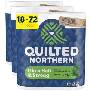 Ultra Soft & Strong Toilet Paper, 18 Mega Rolls