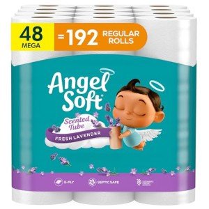 Angel Soft Lavender Toilet Paper – 48 Mega Rolls