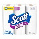 Scott 1000 Toilet Paper, 18 Rolls, Septic Safe
