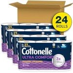 Cushiony Cottonelle Ultra Comfort Toilet Paper, 24 Mega Rolls