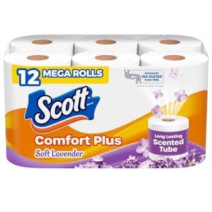 Scott ComfortPlus Lavender Scent Toilet Paper, 12 Rolls