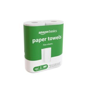 Amazon Basics 2-Ply Paper Towels, 150 Sheets/Roll