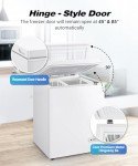 Chest Freezer Small Deep Freezer 3.5 Cu.Ft Mini Freezer with Removable Baskets & 6 Adjustable Temperature (Down to -11°F)& Top Open Door, Mini Compact Freezer Suitable for Apartments, Kitchen, White