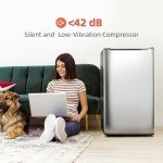 Mini Freezers Upright 3.6 Cubic Feet Freestanding Upright Freezers with Reversible Single Door, 3 Adjustable Thermostat, Small freezer for Apartment Office Silver