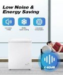 Chest Freezer Small Deep Freezer 3.5 Cu.Ft Mini Freezer with Removable Baskets & 6 Adjustable Temperature (Down to -11°F)& Top Open Door, Mini Compact Freezer Suitable for Apartments, Kitchen, White