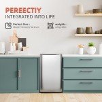 Mini Freezers Upright 3.6 Cubic Feet Freestanding Upright Freezers with Reversible Single Door, 3 Adjustable Thermostat, Small freezer for Apartment Office Silver