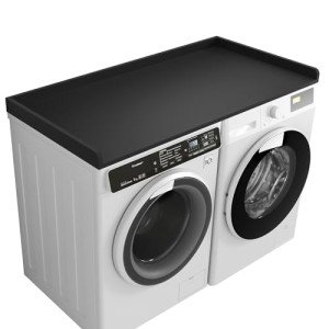 Black Countertop Washer Dryer Organizer, 54" Wide