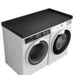 Black Countertop Washer Dryer Organizer, 54" Wide