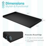 Black Countertop Washer Dryer Organizer, 54" Wide