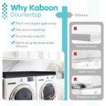 Black Countertop Washer Dryer Organizer, 54" Wide