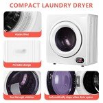 Compact 1300W Portable Clothes Dryer with Exhaust Hose