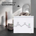 rosmena 10.4 cu ft Chest Freezer, Large Storage Deep Freezer with 8 Adjustable Thermostat, Compact Freezer with Top Open Door/Removable Storage Basket for Kitchen Dorm Garage and Shed, White