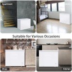 rosmena 10.4 cu ft Chest Freezer, Large Storage Deep Freezer with 8 Adjustable Thermostat, Compact Freezer with Top Open Door/Removable Storage Basket for Kitchen Dorm Garage and Shed, White