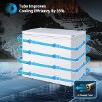 rosmena 10.4 cu ft Chest Freezer, Large Storage Deep Freezer with 8 Adjustable Thermostat, Compact Freezer with Top Open Door/Removable Storage Basket for Kitchen Dorm Garage and Shed, White