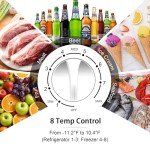 rosmena 10.4 cu ft Chest Freezer, Large Storage Deep Freezer with 8 Adjustable Thermostat, Compact Freezer with Top Open Door/Removable Storage Basket for Kitchen Dorm Garage and Shed, White