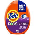 Tide PODS Spring Meadow Scent Laundry Pacs, 112 Count