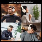 Unbktom Wireless Over Ear Headphones, Noise Cancelling Headphones with Microphone, HiFi Stereo Foldable Lightweight Headset, 30h Playtime, Deep Bass for Home Office Travel Cellphone PC (Khaki)