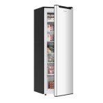 BANGSON Upright Freezer, 7.0 Cu.ft Stand Up Freezer, Convertible Upright Freezer/Refrigerator, Single Door for Kitchen,Garage, Office, Apartment, Silver