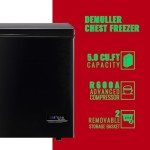 DEMULLER Chest Freezer 5.0Cubic Feet Deep Freezer Freestanding Freezers with 2 Removable Stainless Steel Basket, Mini Freezer Top Open Door Compact Freezer with Electronic Control 41℉ to -15℉BLACK