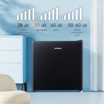 BANGSON Upright Freezer,1.1Cu.ft Mini Freezer with Removable Shelf, Single Door Mini Freezer for Home/Dorms/Apartment/Office (Black)