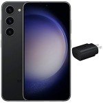 SAMSUNG Galaxy S23+ Plus 5G (256GB, 8GB) 6.6" AMOLED 2X, 50MP Camera, Global Volte (Fully Unlocked for AT&T, Verizon, T-Mobile, Global) S916U (w/ 25W Super Fast Charger, Phantom Black) (Renewed)