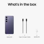 Samsung Galaxy S24 5G (128GB) AI Enabled, 120 Hz AMOLED Display, 50MP Camera, 8K Video, Nightography, Unlocked, with 25W Super Charger - Cobalt Violet (Renewed)