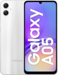 Samsung Galaxy A05 (SM-A055M/DS), 64GB 4GB RAM, Dual SIM, Factory Unlocked GSM, International Version (Wall Charger Bundle) - (Silver) (Renewed)