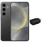 SAMSUNG Galaxy S24+ Plus 5G (256GB, 12GB) 6.7" AMOLED 2X, 50MP Camera, Global Volte (Fully Unlocked for AT&T, Verizon, T-Mobile, Global) S926U (w/ 25W Fast Charging Cube, Onyx Black) (Renewed)