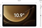 SAMSUNG Galaxy Tab S9 FE with S-Pen (256 GB, 8 GB, WiFi) Android Tablet 10.9" Full HD 90 Hz, Octa-Core (5 nm), 4K Camera, IP68 Waterproof SM-X510 (Silver) (Renewed)