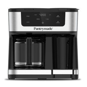 Pantrymade Deluxe 12-Cup Coffee Maker & Single Serve Brewer – Programmable, K-Cup Compatible, Adjustable Brew Size, Glass Carafe, Auto Shut-Off - Ideal for Home or Office