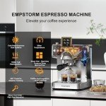 Empstorm 20 Bar Espresso Machine, Cold & Hot Brew Professional Expresso Coffee machines Cappuccino Machine with Steam Milk Frother, Stainless Steel Espresso Coffee Machine For Home and Office