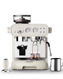 Hanrose Espresso Machine With Grinder, 20 Bar Espresso Machine with Milk Frother Steam Wand – All in One Espresso Maker, Espresso Machines for Home, Professional Cappuccino Latte Machine