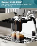 Hanrose Espresso Machine With Grinder, 20 Bar Espresso Machine with Milk Frother Steam Wand – All in One Espresso Maker, Espresso Machines for Home, Professional Cappuccino Latte Machine
