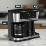 Pantrymade Deluxe 12-Cup Coffee Maker & Single Serve Brewer – Programmable, K-Cup Compatible, Adjustable Brew Size, Glass Carafe, Auto Shut-Off - Ideal for Home or Office