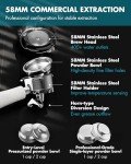 Hanrose Espresso Machine With Grinder, 20 Bar Espresso Machine with Milk Frother Steam Wand – All in One Espresso Maker, Espresso Machines for Home, Professional Cappuccino Latte Machine