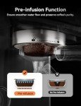 Neretva Espresso Machine, 15 Bar LCD Display Espresso Maker Manual&Auto Mode Stainless Steel Espresso Coffee Machines with 60oz Water Tank&Milk Frother for Home Barista -Green