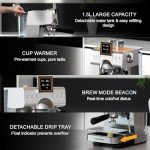 Empstorm 20 Bar Espresso Machine, Cold & Hot Brew Professional Expresso Coffee machines Cappuccino Machine with Steam Milk Frother, Stainless Steel Espresso Coffee Machine For Home and Office