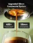 Neretva Espresso Machine, 15 Bar LCD Display Espresso Maker Manual&Auto Mode Stainless Steel Espresso Coffee Machines with 60oz Water Tank&Milk Frother for Home Barista -Green