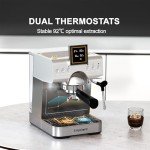 Empstorm 20 Bar Espresso Machine, Cold & Hot Brew Professional Expresso Coffee machines Cappuccino Machine with Steam Milk Frother, Stainless Steel Espresso Coffee Machine For Home and Office