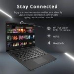 HP Stream 14" HD BrightView Laptop, Intel Celeron N4120 Processor, 16GB RAM, 64GB SSD, Intel UHD Graphics, 720p Webcam, WiFi, HDMI, Win 11 S, Black (Renewed)