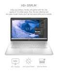 HP 17-inch Laptop, 11th Generation Intel Core i5-1135G7, Intel Iris Xe Graphics, 8 GB RAM, 256 GB SSD, Windows 11 Home (17-cn0025nr,Natural Silver) (Renewed)