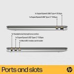 HP Chromebook 15.6" HD (Intel Pentium N6000, 8GB RAM, 128GB Storage (64GB eMMc + 64GB SD Card), UHD Graphics, Numeric KB) , Webcam, Wi-Fi, Chrome OS, Silver (Renewed)
