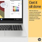 HP Chromebook 15.6" HD (Intel Pentium N6000, 8GB RAM, 128GB Storage (64GB eMMc + 64GB SD Card), UHD Graphics, Numeric KB) , Webcam, Wi-Fi, Chrome OS, Silver (Renewed)
