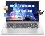 HP 17 Laptop (17.3" HD+ Touchscreen, Intel Pentium N5030, 32GB RAM, 1TB SSD) Home & Business, 1-Year Office 365, Long Battery Life, Webcam, Numpad, IST HDMi, Win 11 Home in S Mode, (Renewed)